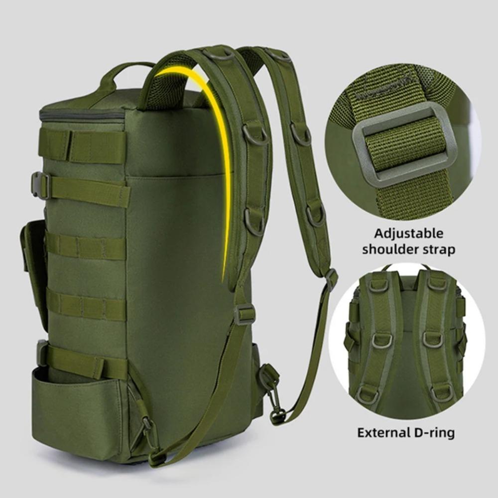 Multifunctional Tactical Fishing Tackle Bag With Rod Holders Fish Equipment Storage Camping Outdoor Large Capacity Backpack