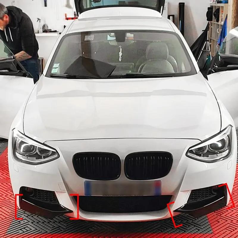 2Pcs Front Bumper Lip Splitter Body Kit For BMW 1 Series F20 F21 M135i Pre LCI M-Sport 2012-2015 Splitter Sport Exterior Tuning