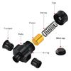 Universal 25mm Dual Port Aluminum Splitter Dump Blow off Turbo BOV Valve for VAG 1.8T Engine Performance Modification