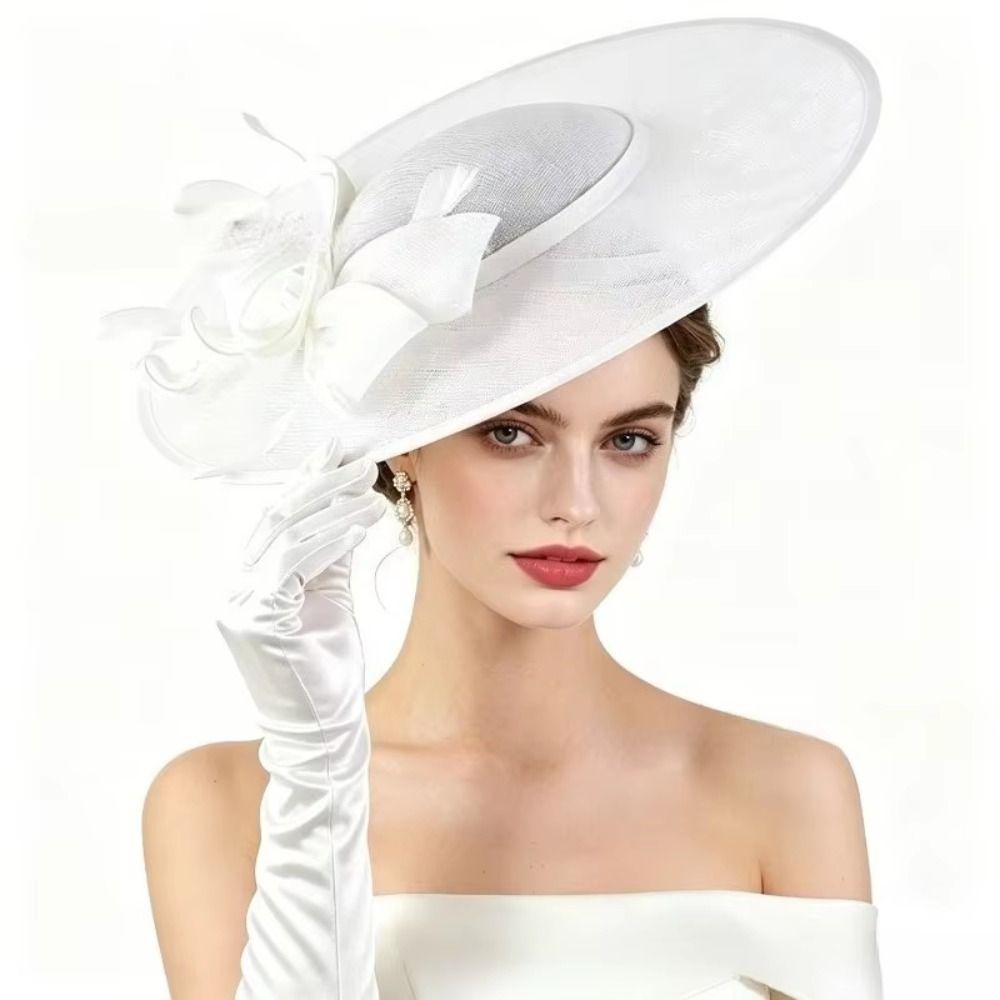 Exquisite Mesh Bow Headband French Vintage Kentucky Hat Fashion Tea Party Hat Photography