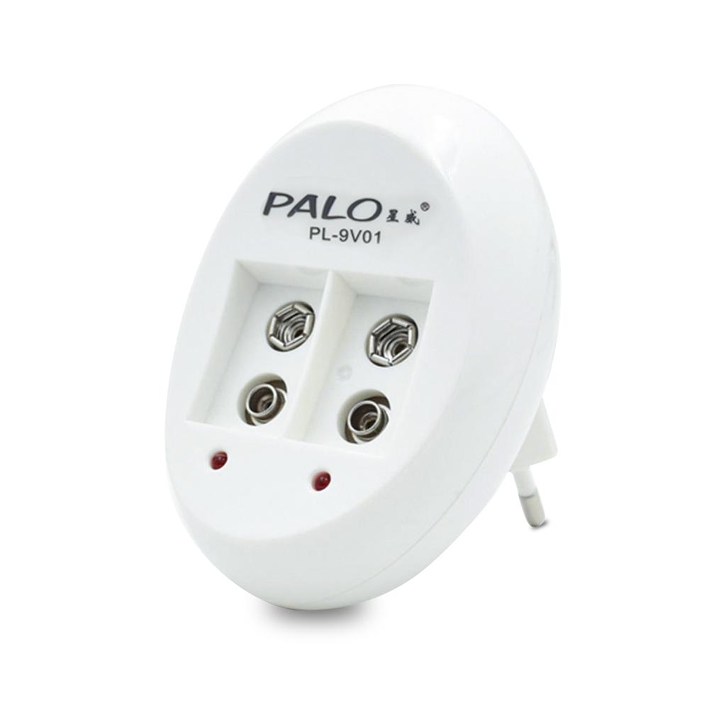 PALO 9V Battery Charger for 9V 6F22 Ni-MH Rechargeable Battery + 9V NI-MH 300mAh Rechargeable Batteries for Microphone