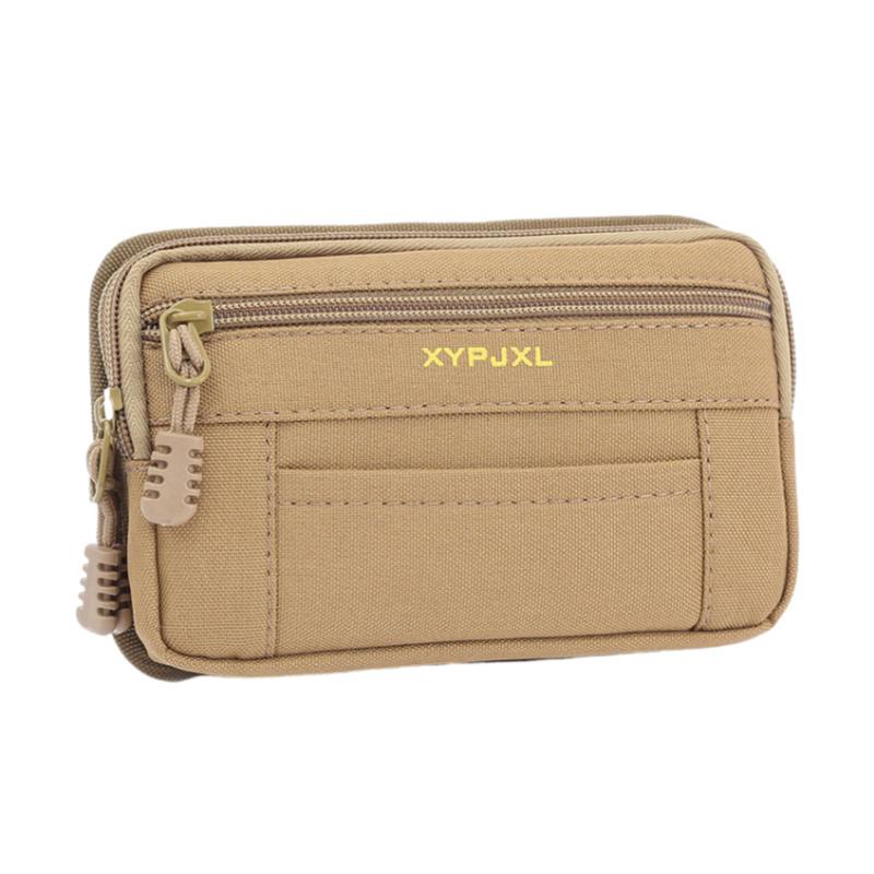 Men Canvas Mobile Phone Purse Small Square Belt Bags Multi-Compartment Fanny Wallet Pouch Mountaineering Bag Christmas Gifts