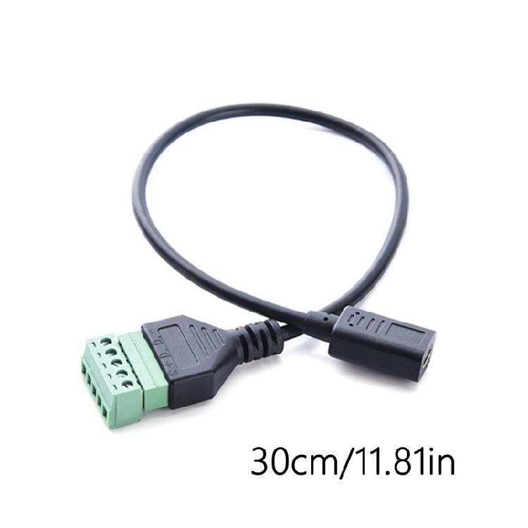 Кабель ПВХ Тип C USB Female к 5-контактному Винтовому Клеммному Кабелю для Плавной Интеграции с Различными Электронными Устройствами 5В