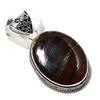 Кулон из камня Железный тигровый глаз, ручной работы, из серебра 925 пробы, 2,25 дюйма l8Y70