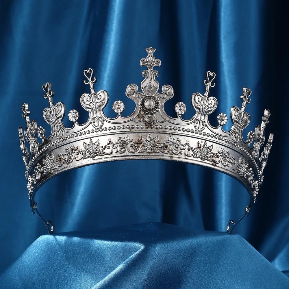 Stage Performance Vintage Male Crown Exaggerated Prince Crown Hair Hoop Medieval King Crown Unisex