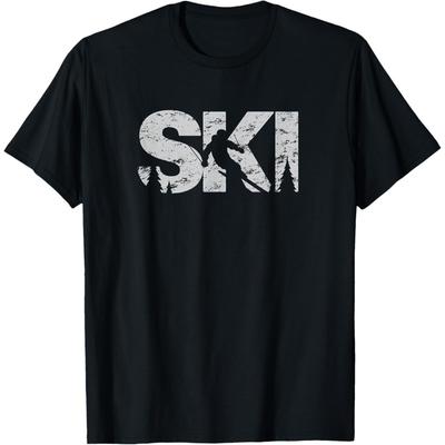 Ski Cool Лыжный Стиль Горнолыжник Подарок Женщины Мужчины Мальчик Девочка Футболка