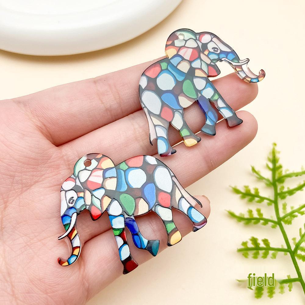 Мультяшная мозаика с животными, акриловый пазл-подвеска для изготовления украшений своими руками