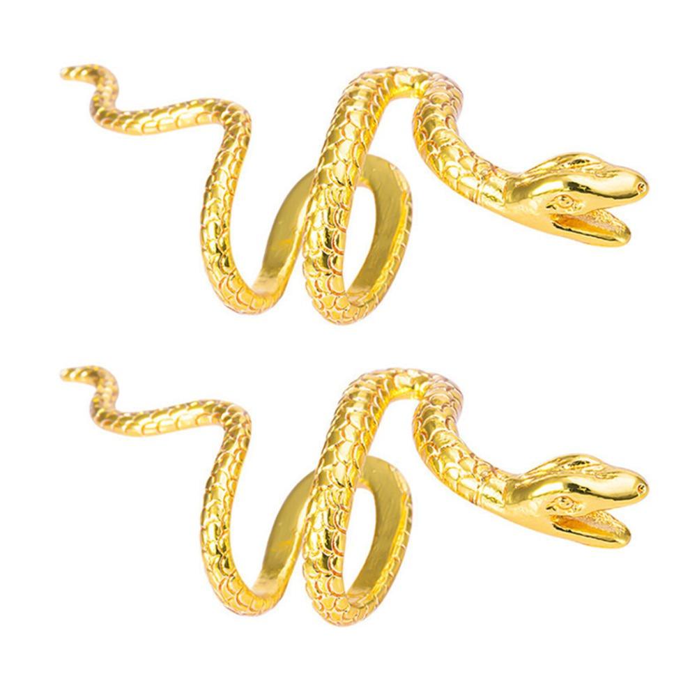 2 шт. Регулируемые серьги-каффы в виде змеи, многоцветные, не требующие прокола, модные серьги-каффы, унисекс