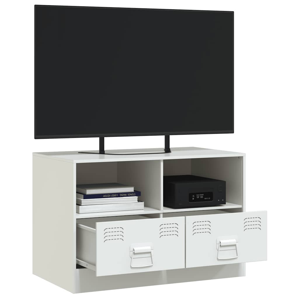 TV Stand White 67 x 39 x 44 cm Steel