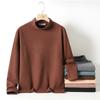 Half High Collar German Velvet Warm Base Shirt Men's Plus Size Versatile Long Sleeved T-shirt
