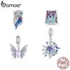 BAMOER 925 Sterling Silver Magic Butterfly Charms Sun and Moon Beads Fit Women Original Bracelets DIY Jewelry