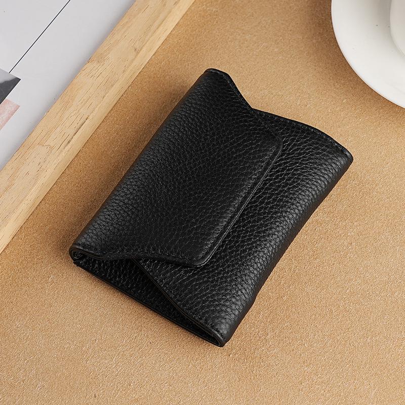Японский кошелек для монет и визитница из коровьей кожи: Унисекс сумка для хранения из натуральной кожи