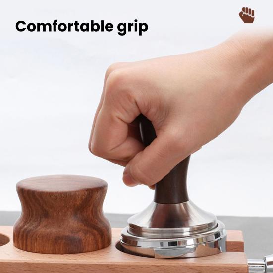 Кофейный тампер, съемная конструкция, плоское основание, нержавеющая сталь, 51/53/58 мм, деревянный молоток для эспрессо, инструмент бариста
