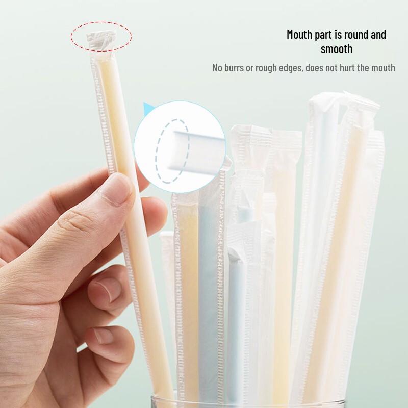 Camellia Individually Wrapped Disposable Bent Straws