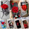 Flower Red Rose Flower Phone Case For Samsung A91 A81 A73 A72 A71 A30S A20 A12 A13 A52 A53 4G 5G Soft Black Phone Cover