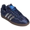 Caroline Hu X Adidas Samba OG Satin Pack - Dark Blue Men Sneakers Silver-Metallic Chalk-White JP9282