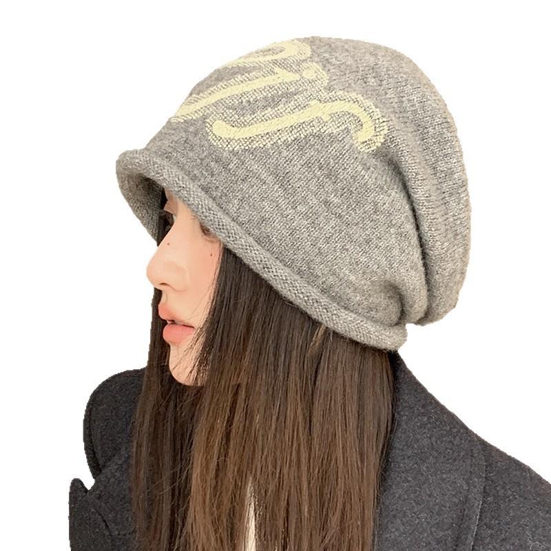 Womens Winter Warm Fuzzy Knit Slouchy Beanie Retro Face Slimming Cold Weather Hat
