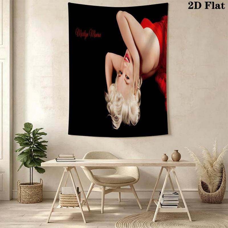 Marilyn Monroe Dress Pose Tapestry Background Cloth Fashion Print Soft Atmospheric Background Cloth Christmas Gift