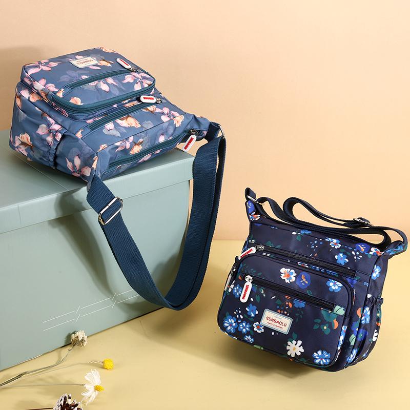 Сумка через плечо из нейлоновой ткани с принтом, легкая сумка через плечо для женщин