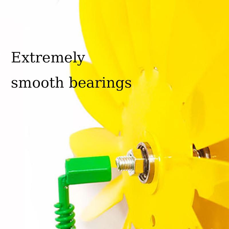 Вращающаяся металлическая ветряная мельница для сада на открытом воздухе, железный патио, вилла, лужайка, подсолнух, украшение, вставные украшения