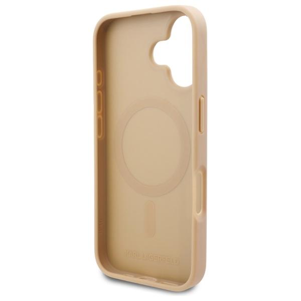 Karl Lagerfeld KLHMP16SPKHPORPE iPhone16 6.1" beige hardcase Hot Stamp Magsafe
