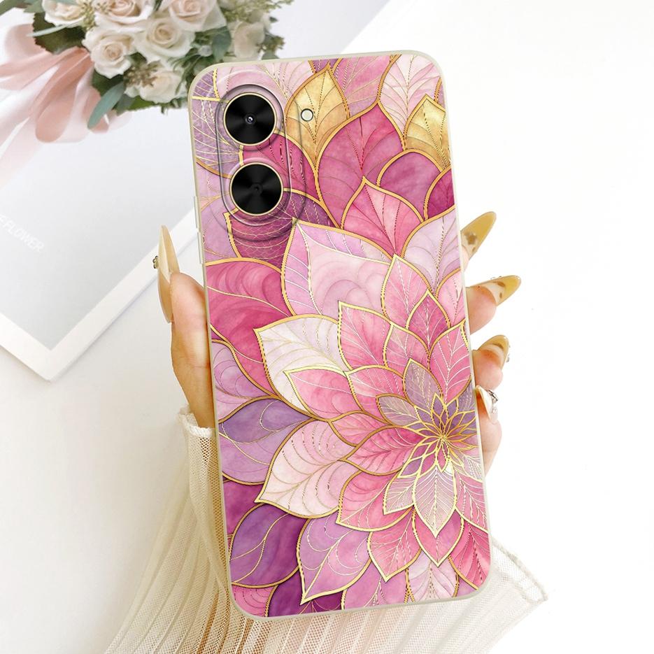 Чехол для Xiaomi Redmi A5 4G PocoC71 Стильные Цветы Конфетная Раскраска Мягкий ТПУ Чехол для Телефона Для Xiaomi Poco C71 RedmiA5 4G Оболочка