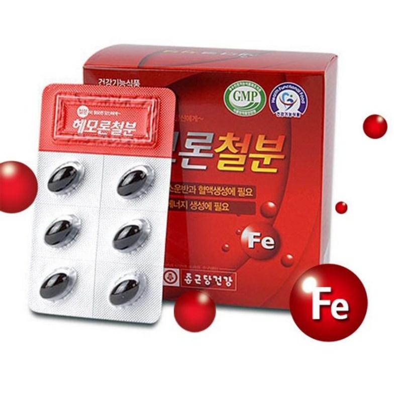 Chong Kun Dang Health Iron Supplement Helps Improve the Need for Hemoglobin Blood Production, Maternal and Pregnancy Nutritional Supplement, Pill