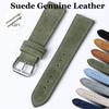 Watchband Vintage Suede Strap for Seiko Cowhide Leather Watch Band for Omega for Rolex Stitching Bracelet Sport Quick Release Replacement