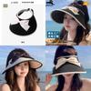 Cute Butterfly Bow Sun Hat Elegant Wide Brim Uv Protection Outdoor Travel Cap Women