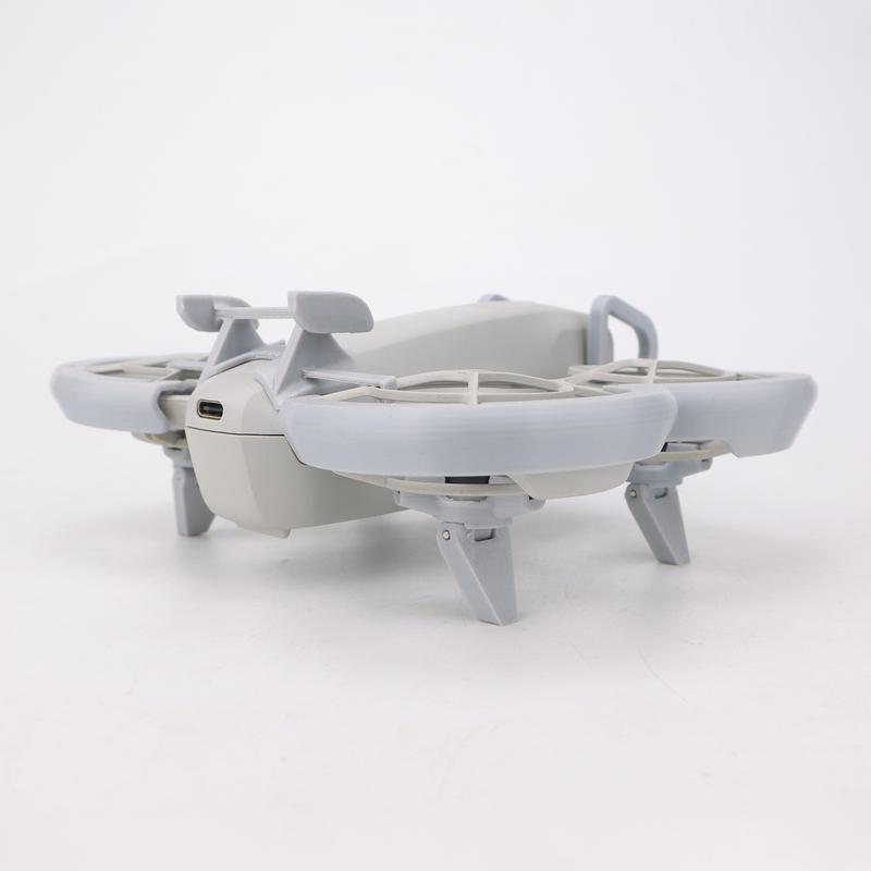 for DJI Neo Gimbal Bumper Crash Bar Plastic for NEO Folding Height Increase Kickstand Tail Fin Protection Ring Set Orange Gray