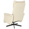 Massage Chair with Footrest Cream Faux Leather