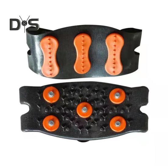 1 пара цепких захватов для льда, 5-шиповые снежные захваты, шипы для ботинок, противоскользящие кошки, чехол для лыжной обуви для походной обуви