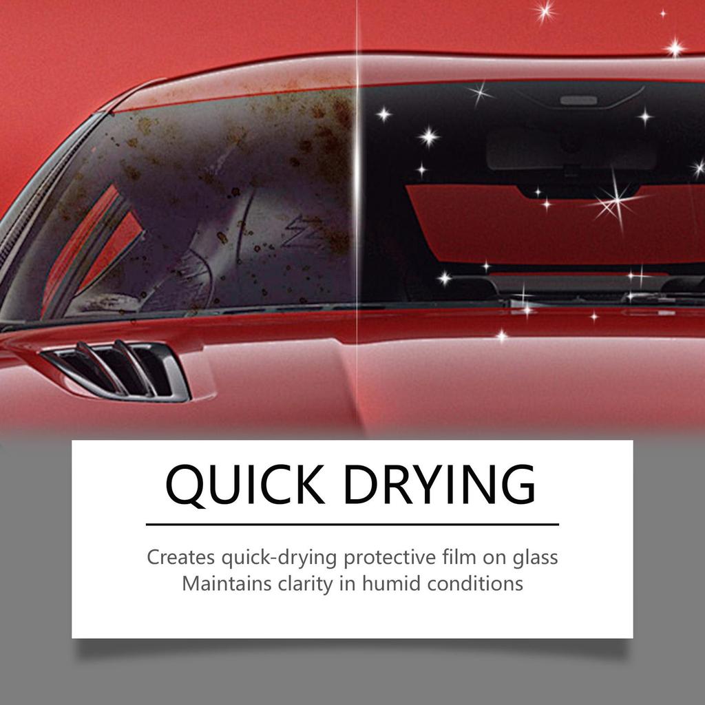 Homonth Car Glass Coating Spray Water Repellent Hydrophobic Anti Rain For Windshield Side Windows Long Lasting Protective Film Quick Dry 1 Set