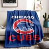 Chicago Cubs Theme Personalized Outdoor Flannel Blankets Soft And Suitable For All Seasons Perfect For Sofas Beds And Camping