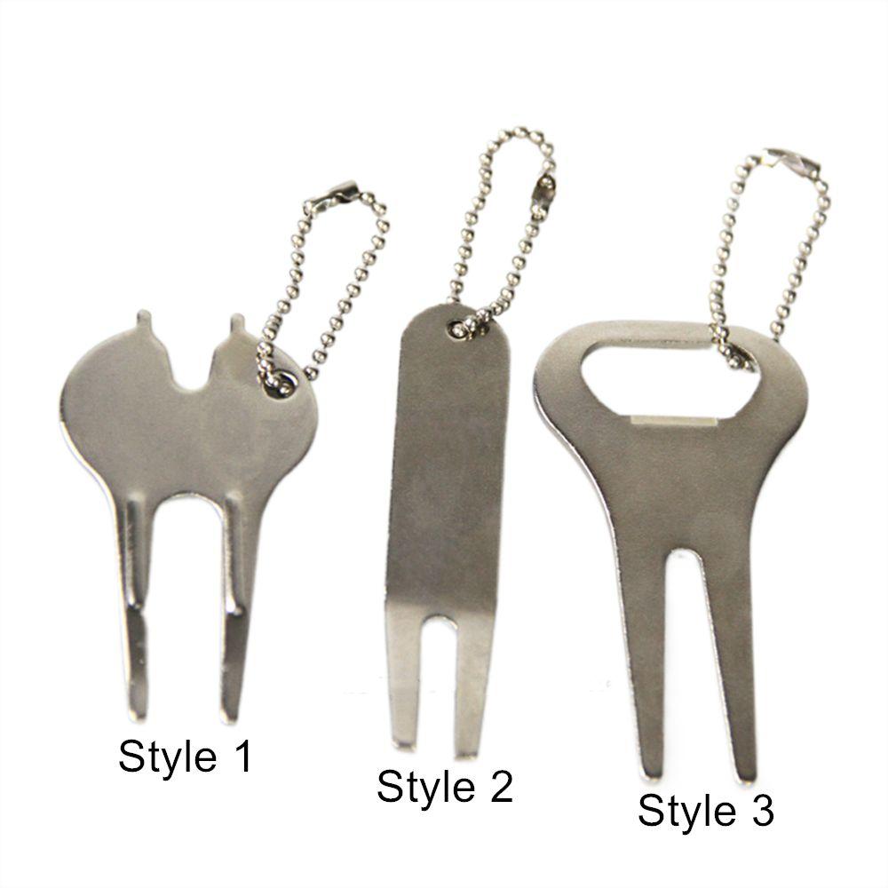 Вилы для гольфа из цинкового сплава с цепочками из бусин, инструмент для ремонта вил для гольфа Green Fork Divot Sports