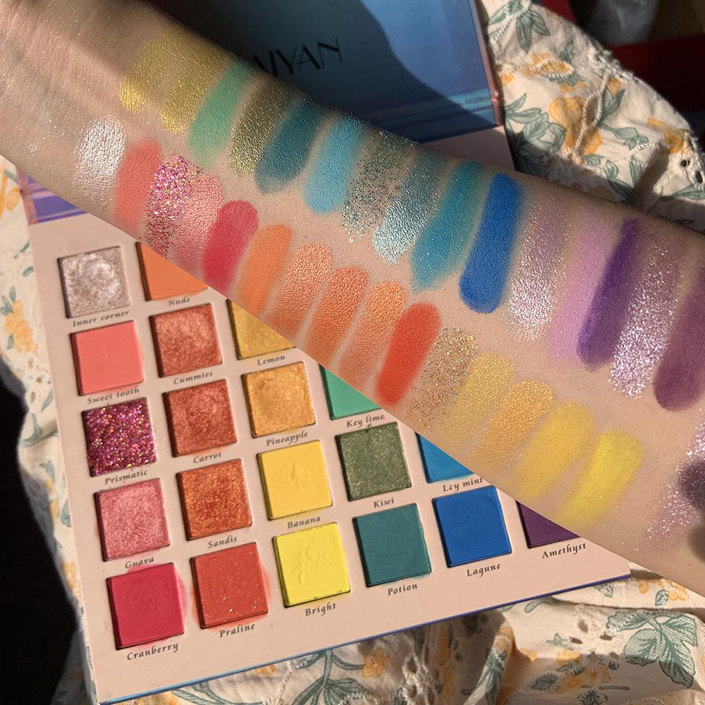 Handaiyan 30 цветов Shimmer Matte Glitter Dreamy Rainbow Palette Eye Shadow Plate