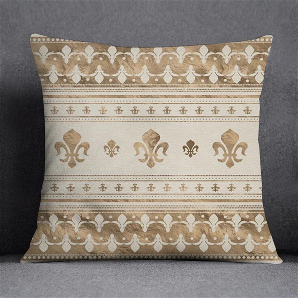 Декор для дома Подушка декоративная с узором Лилия (Fleur-De-Lis) Чехлы для подушек Чехол для подушки Подходит для дивана, спальни, автомобиля