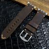 Apple Watch Ultra 2 Series 10 9 8 7 6 SE 54 Vintage Crazy Horse Fine Leather Strap for iWatch Pin V Stitches 49mm