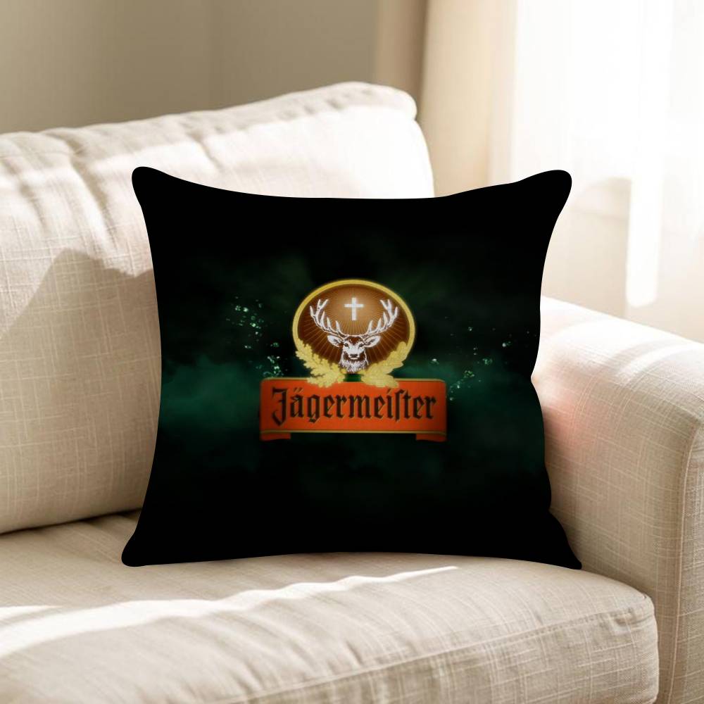 Jägermeister Логотип Кленовый Дизайн Наволочка Счастливый Осенний Урожай Декор Праздничный Декорация Наволочка
