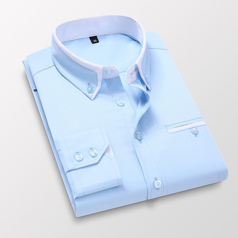 Men's Spring and Fall Casual Shirt Business Men's Office Shirts