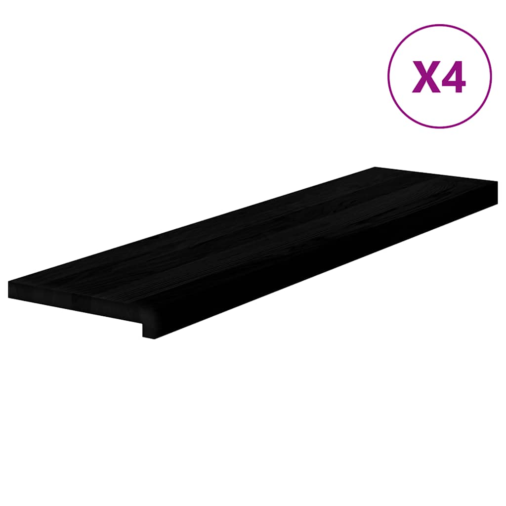 Vidaxl Stopnie Schodowe, 4 Szt. Brązowe 100X25X2Cm Lite Drewno Dębowe