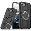 360° Магнитное кольцо-держатель Подставка Чехол для телефона Для iPhone 16e 16 Pro Max 15 14 Plus 13 12 11 TPU+PC Ударопрочный Прочный чехол