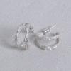 Mouvebament White Two Earring_Silver 925