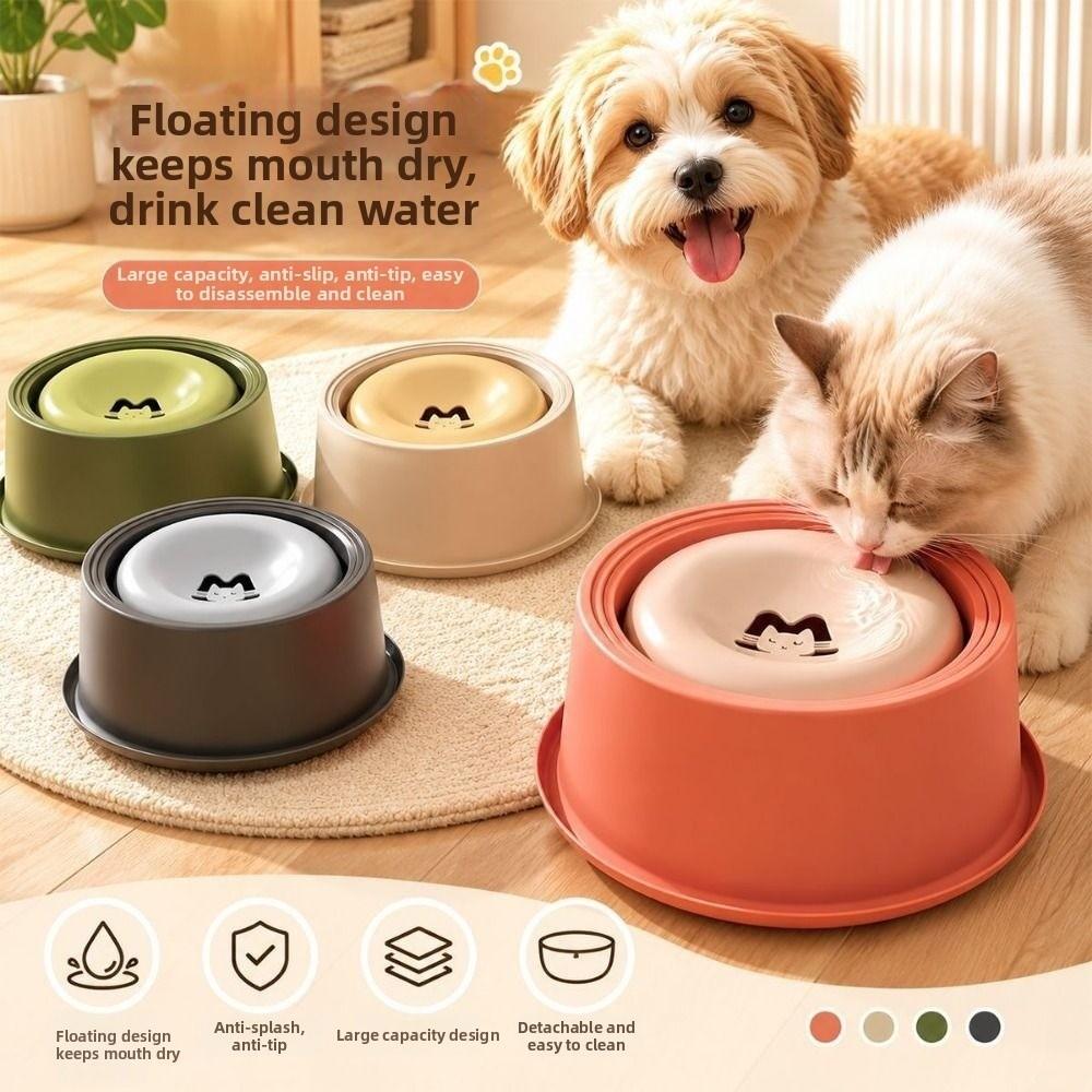 Non-Slip Pet Water Bowl Large Capacity Pet Feeding Dish Safe Slow Feeder Bowl Dog Use