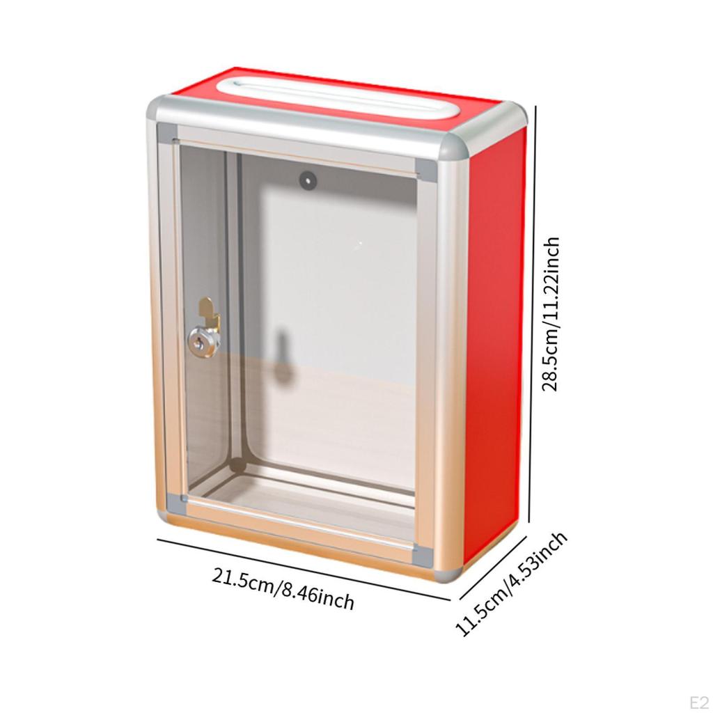 Donation Lockable Ballot Drop Container for Reception Survey