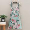 Rose Print Waterproof Apron With Hand Towel Restaurant Uniform Work Apron  Household