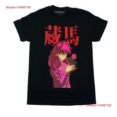 Ya Hakusho Новая футболка для взрослых Курама с розой винтажная стираная универсальная мужская мягкая дышащая модная удобная