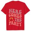 Team Bride Group T-Shirts Girls Single Farewell Bachelorette Party Shirt Woman Favor Bridal Party Tops Here Comes The Party Tees