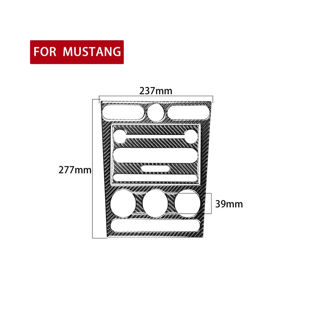 For 05-09 Ford Mustang Carbon Fiber Dash Console Radio Control Panel Cover Trim