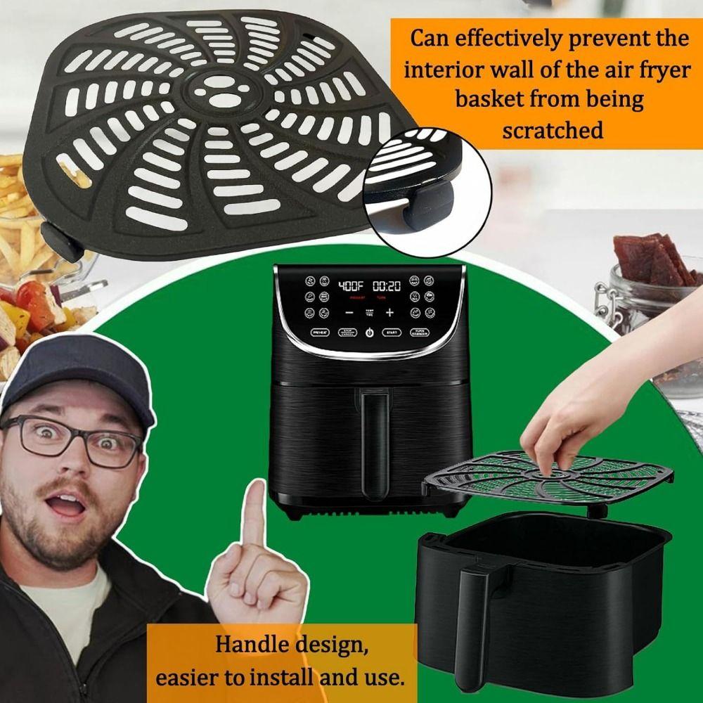 Квадратный коврик для аэрофритюрницы, антипригарная корзина для хрустящей корочки, антипригарная сковорода для жарки, решетки для аэрофритюрницы, кухня